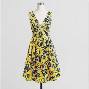 J Crew Factory Petite Floral Piqué Dress
